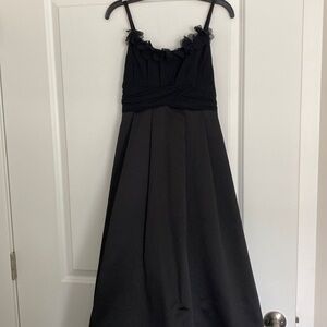 David’s Bridal Long formal black dress teen sz 14